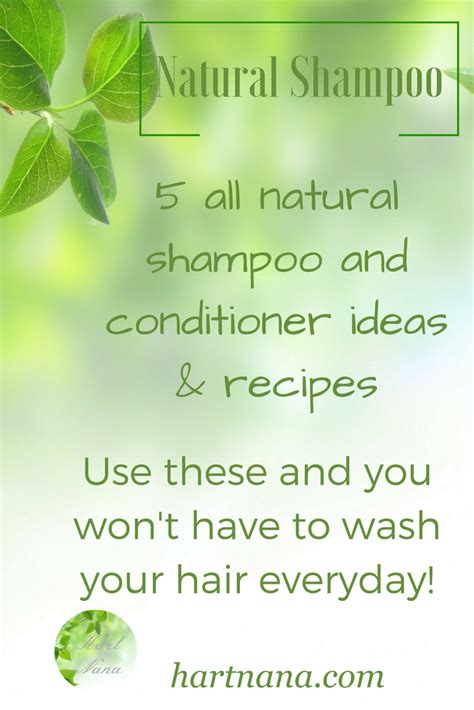 5 All Natural Shampoo and Conditioner Ideas | Natural shampoo and ...