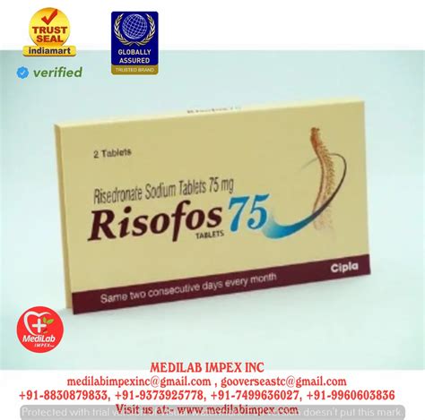 Risedronate Sodium Tablet 150mg at Rs 200/stripe | Ortho Care in Nagpur | ID: 2852579129055