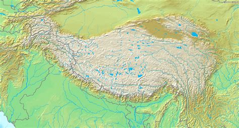 Himalayas - Tibet: topographic • Map • PopulationData.net