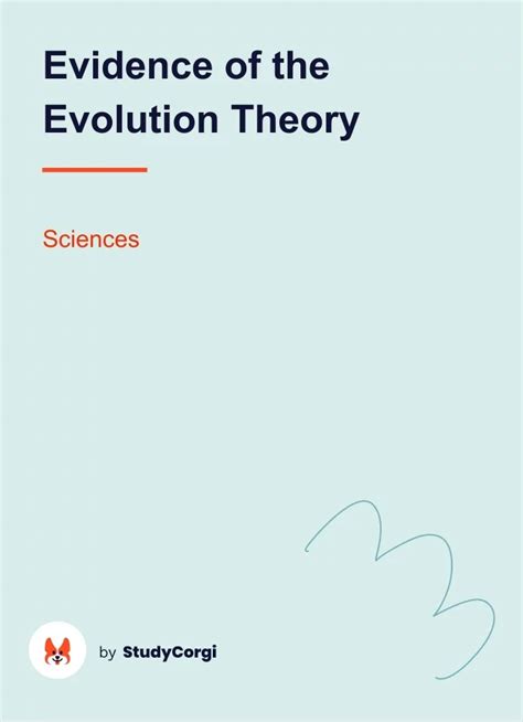 Evidence of the Evolution Theory | Free Essay Example