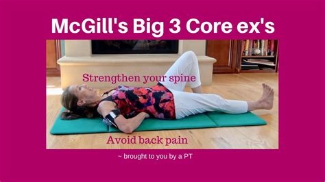 Stuart McGill's Big 3 Core Stabilization exercises - YouTube