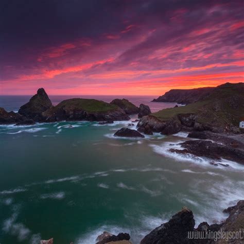 Kynance Cove Sunset | Cornish Wall Art