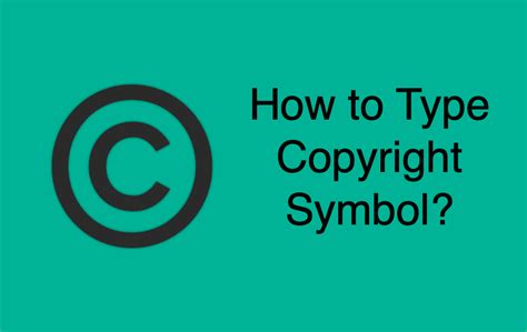 How to Type Copyright Symbol in Windows and Mac? – WebNots