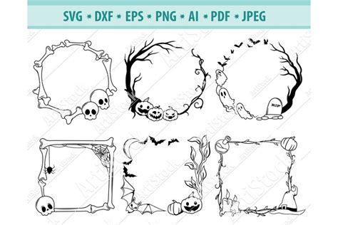 Halloween Frame Svg, Bones frame Png, Ghost Png, (947151)