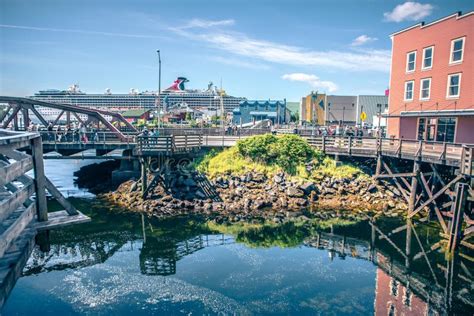 Old Historic Town of Ketchikan Alaska Downtown Stock Photo - Image of facade, brothel: 109911468