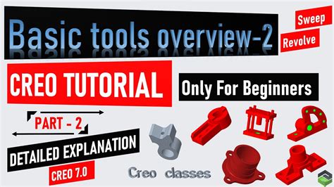 Creo tutorial " Basic Tools Overview " Part - 2, Full video Tutorial ...