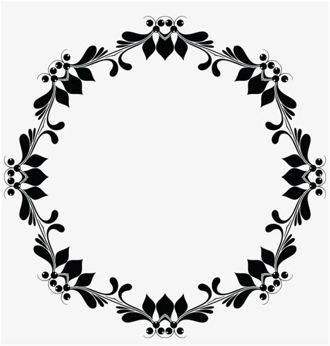 Black Floral Border Png Image Background - Black Floral Border Png Transparent PNG - 4000x4000 ...