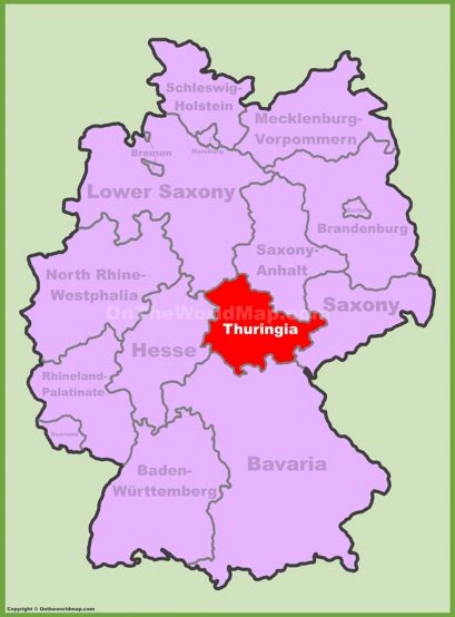 Thuringia Maps | Germany | Maps of Thuringia (Thüringen)