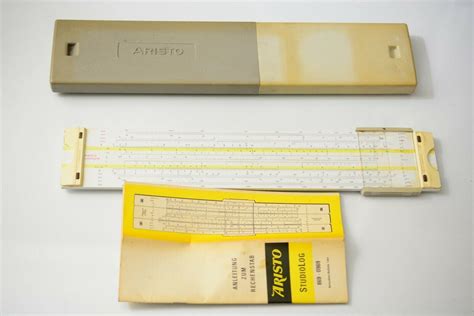 Aristo studio slide ruler 0968 with lineal 1367 and conversion table in ...