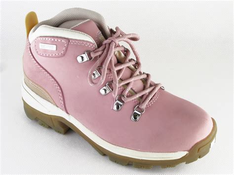 Womens Ladies Girls Northwest Pink Leather Hiking Walking Waterproof ...