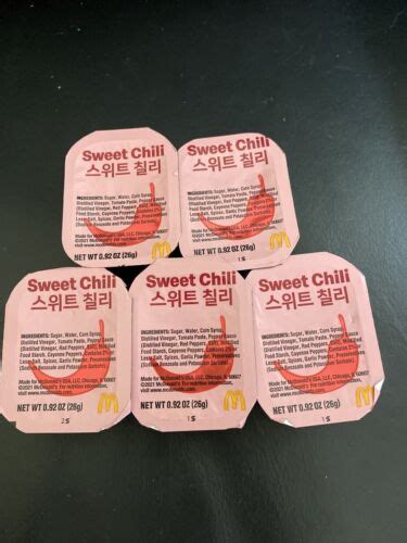 McDonald's Authentic SWEET CHILI SAUCE (Limited Time) Lot of 5 Packets ~ SEALED | eBay