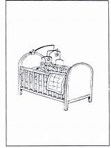 Baby Sleeping In Crib Coloring Pages sketch template