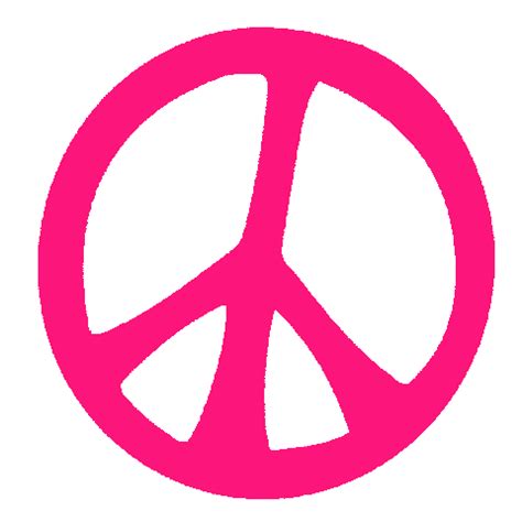 Pink Peace Sign Clipart
