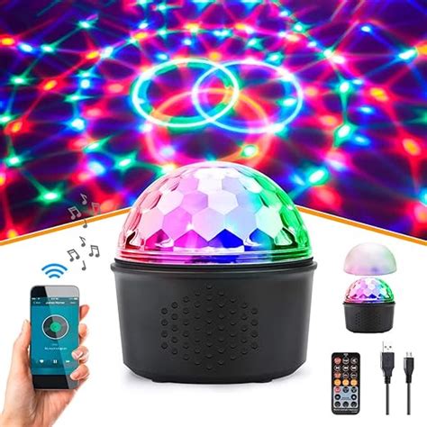 Laelr Disco Lights, Wireless Disco Ball Light 9 LED Colors Mood Light Stage Lights Magic Bedroom ...