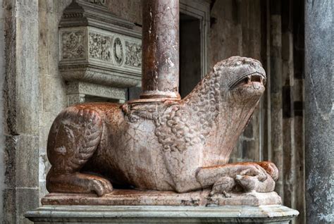 Medieval Statue of a Lion, Cremona, Italy Stock Image - Image of sculpture, europe: 72862627