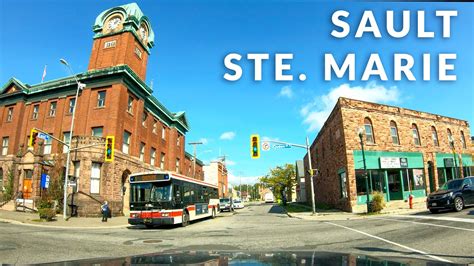 Sault Ste. Marie Downtown Drive 4K - Ontario, Canada - YouTube