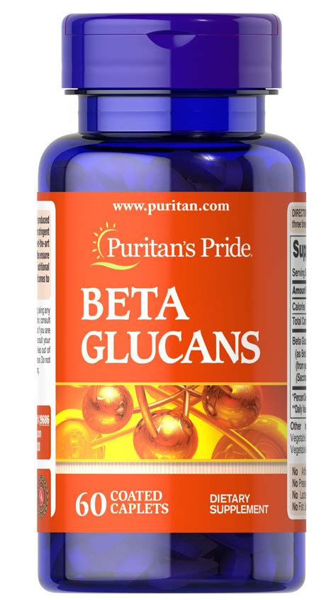 Beta Glucans 200 mg 60 Caplets | Immune Support Supplements| Puritan's Pride