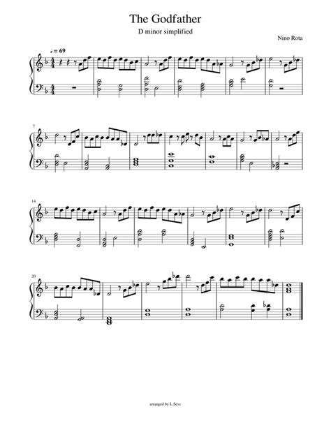 The Godfather Sheet music for Piano (Solo) | Musescore.com