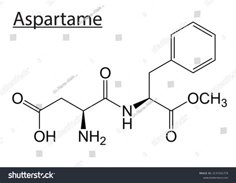 Chemical Molecular Structure Aspartame Sweetener Eps Stock Vector (Royalty Free) 2137201779 ...