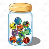 Abeka | Clip Art | Jar of Marbles—with swirls