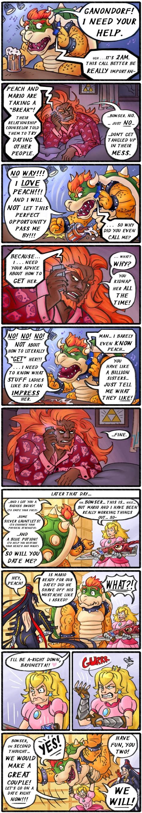 Bowser Calls Ganondorf For Advice On Dating Princess Peach | Smash bros ...