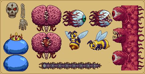 Compilation of all of my pre hardmode boss resprites : r/Terraria