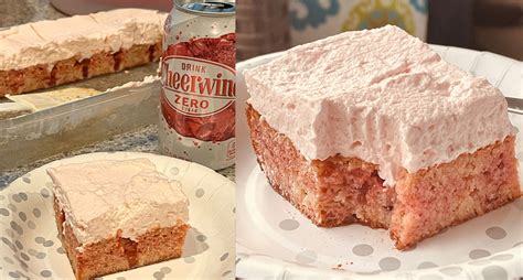 Sugar-Free Cheerwine Poke Cake Recipe with Cheerwine Zero Sugar