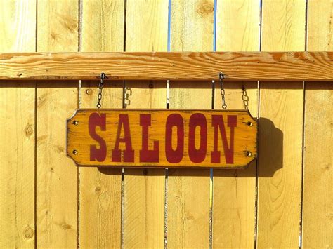 SALOON SIGN, Rustic Old West Western Wall Decor Wall Hanging, Beer Signs, Bar Signs, Restaurant ...