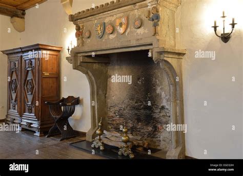 Vianden Castle interior, Luxembourg Stock Photo - Alamy