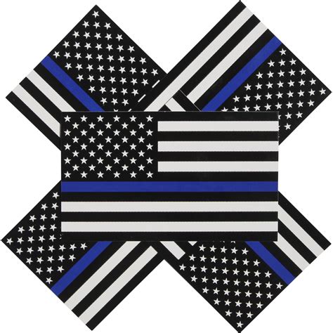 Thin Blue Line Flag Decal - Proudly Support Law Enforcement - finelineflag