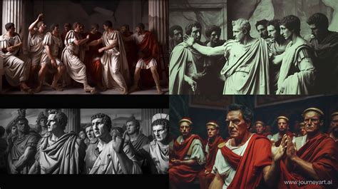 Dramatic Reenactment Assassination of Julius Caesar | Midjourney Prompt