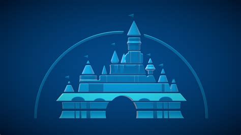 Disney-CASTLE (Logo-Style) - Buy Royalty Free 3D model by Kempfgrafik [23977dd] - Sketchfab Store