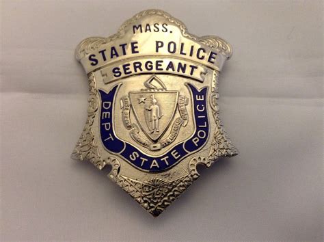 Vintage Massachusetts State Police Sergeant Badge | Etsy