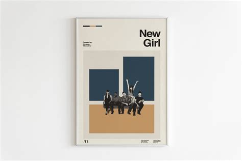 New Girl Poster, New Girl Print, Movie Poster, Minimalist Poster, Minimalist Wall Art, Home ...