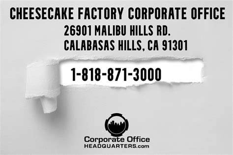 Cheesecake Factory Corporate Office
