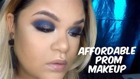 ROYAL BLUE PROM MAKEUP | AFFORTABLE PROM MAKEUP LOOK | GETREADYWITHNYLMA - YouTube