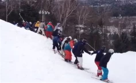 Video: Skiers Attempt World Record Simultaneous Backflip | ActionHub