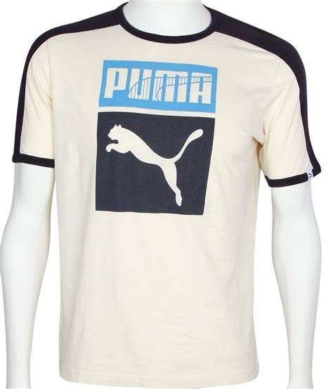 Puma White Cotton T-Shirt - Buy Puma White Cotton T-Shirt Online at Low Price - Snapdeal.com