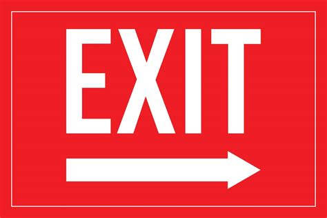 Exit Red Sign. Exit Sign Illustration 7249023 Vector Art at Vecteezy