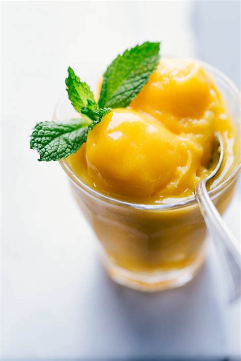 Mango Sorbet (Creamy, NOT Icy!) - Chelsea's Messy Apron