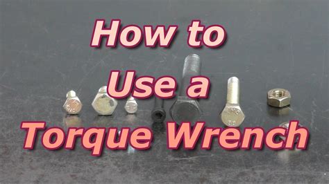 How to Use a Torque Wrench - YouTube