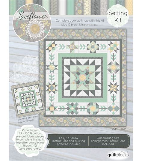 Quilt Block of the Month Laceflower Setting Kit - JoAnn | Jo-Ann ...