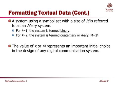 PPT - Chapter 2 : Formatting and Baseband Modulation PowerPoint Presentation - ID:4460424