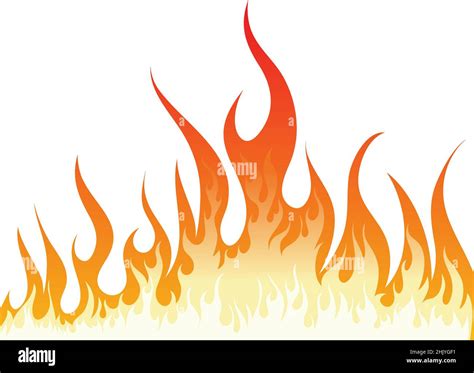 Cartoon fire flame. Modern light effect for web Design in flat style ...