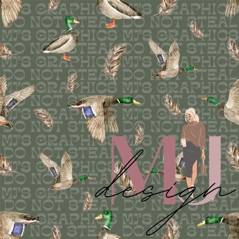 Mallard Duck Seamless Pattern File - Etsy