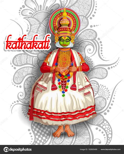 Illustration Indian Kathakali Dance Form Stock Vector Image by ...