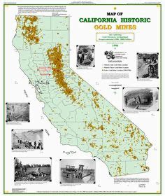 California Gold Rush towns Map | secretmuseum