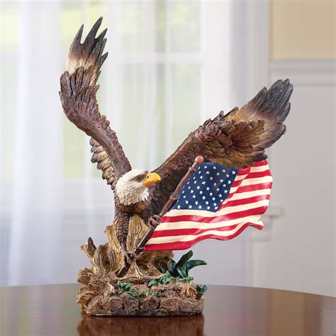 Patriotic Bald Eagle Tabletop Statue | Collections Etc.