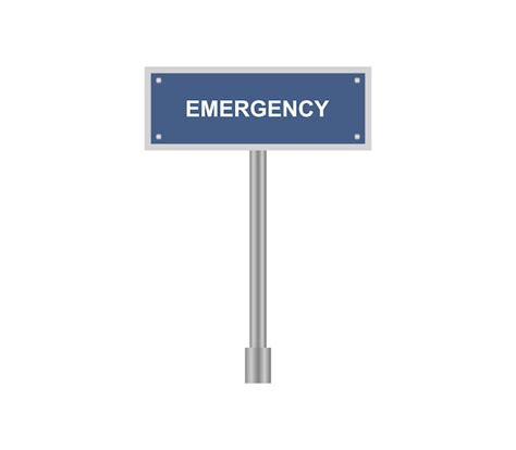 Premium Vector | Emergency sign