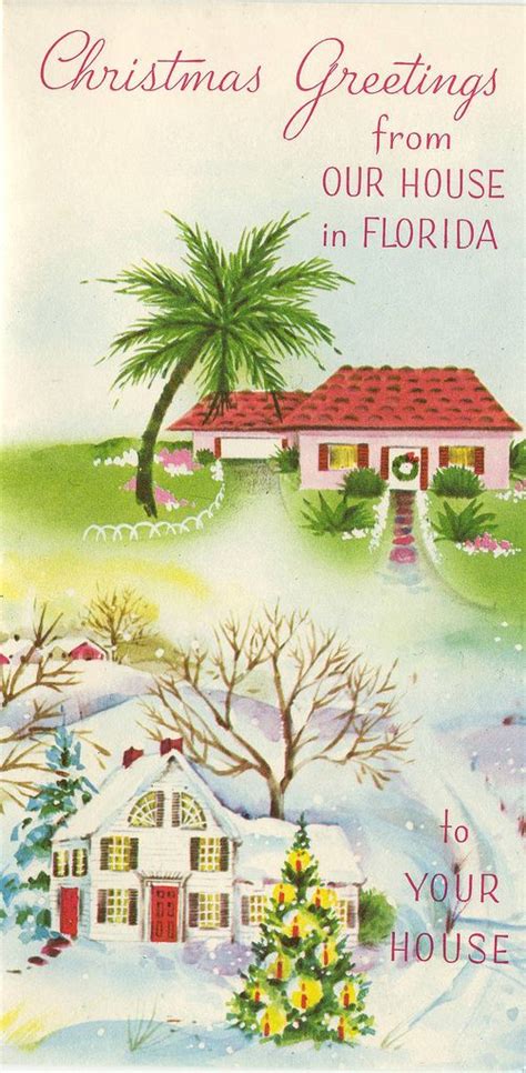 Personal Use Only - Vintage Greeting Card | Florida christmas, Vintage christmas, Vintage ...